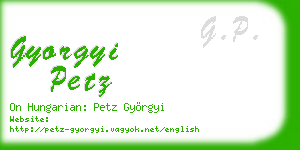 gyorgyi petz business card